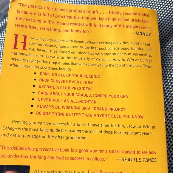 How to Win at College Paperback Bool by Cal Newport - Picture 2 of 5
